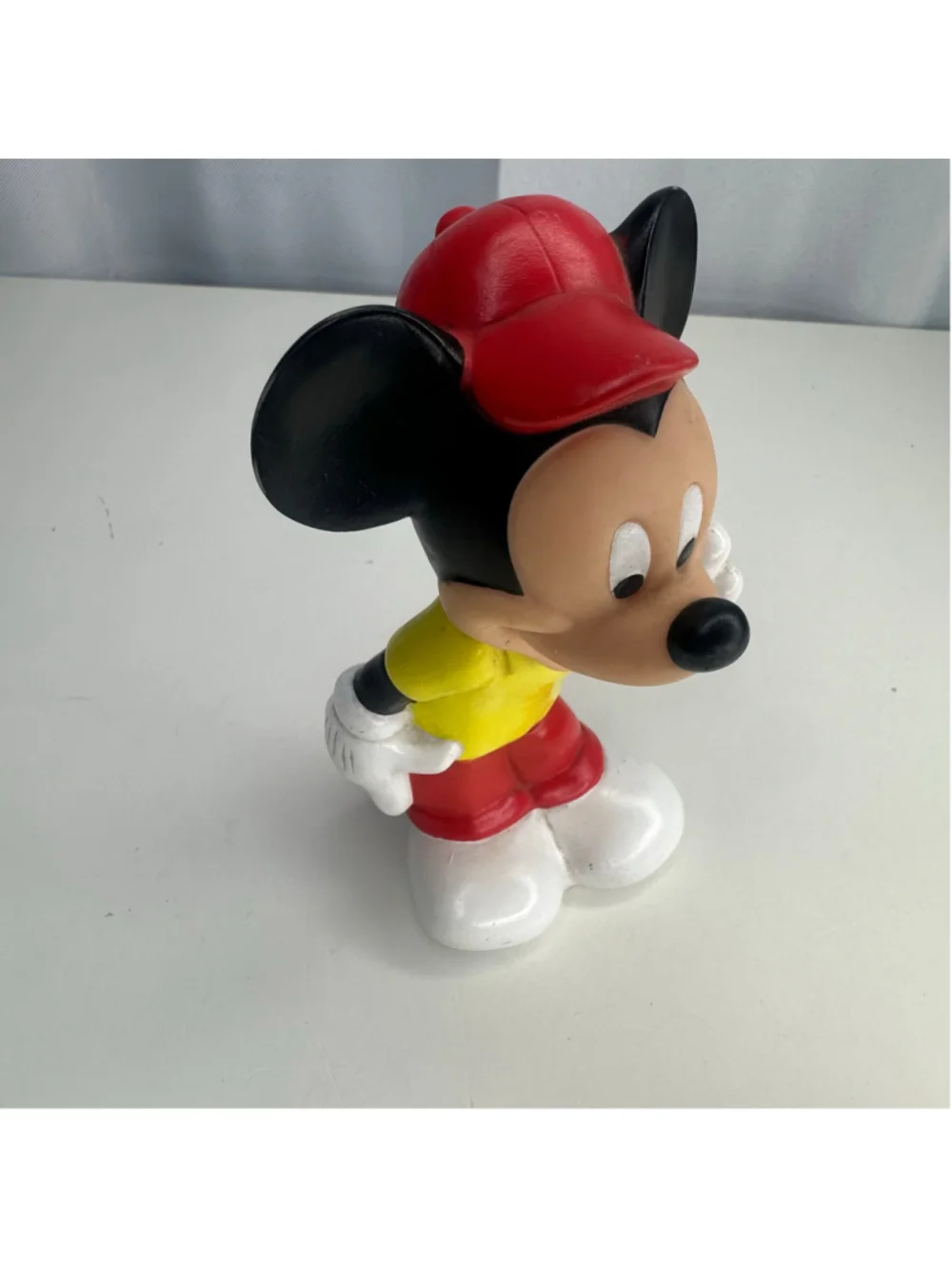 Vintage Playskool Baby Mickey Mouse Soft Vinyl Squeak Toy / Figure Walt Disney